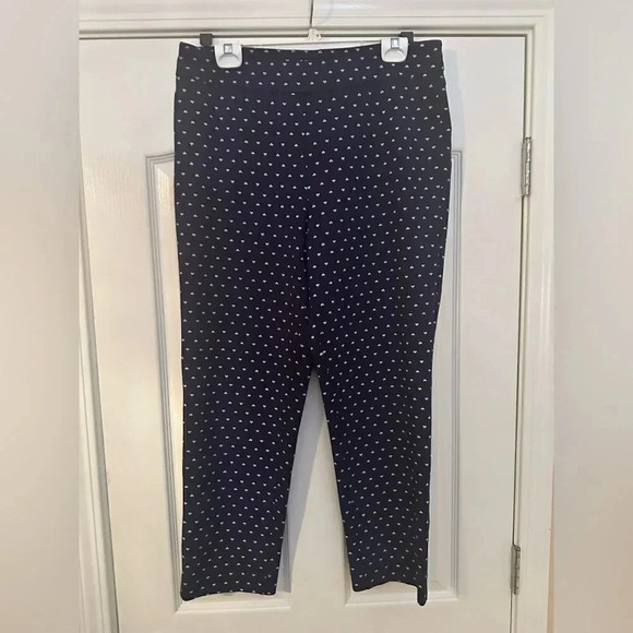 NWOT- Women’s Coldwater Creek Anywear Heart Print Ponte Ankle Pants. Size 14. - Picture 3 of 8